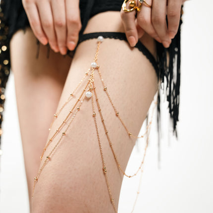 Gold leg chain - Hashtack