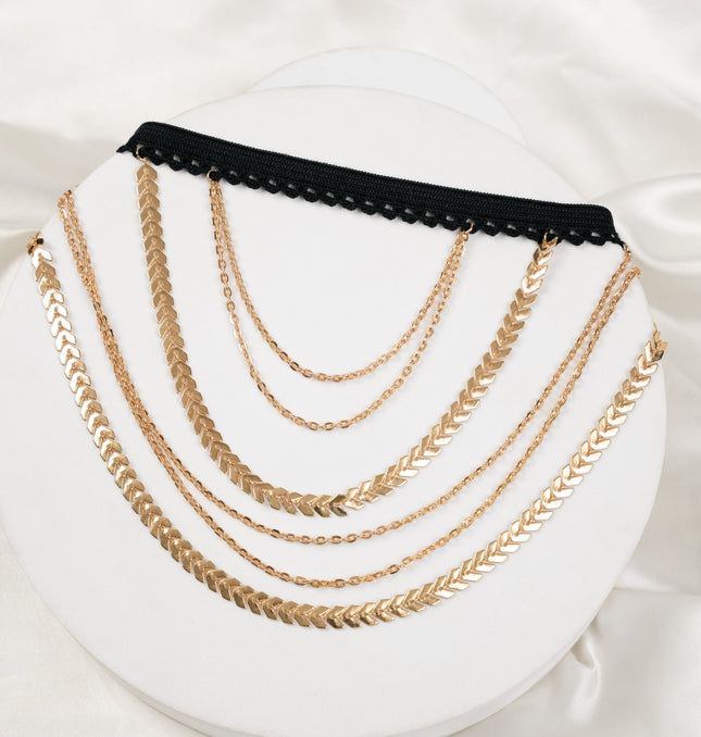 Golden Cascade Layered Thigh Chain - HASHTACK