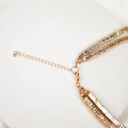 Golden Luxe Layered Necklace & Bracelet Set - HASHTACK