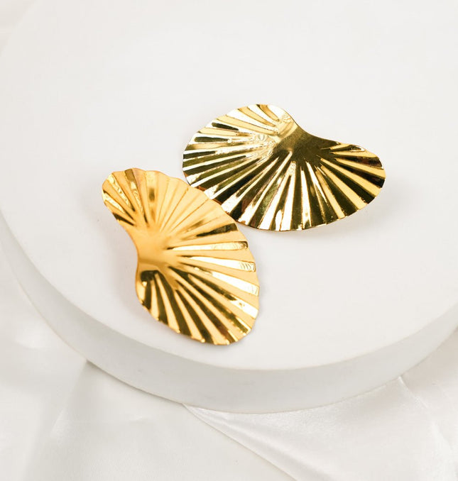 Golden Tide Statement Earrings - HASHTACK