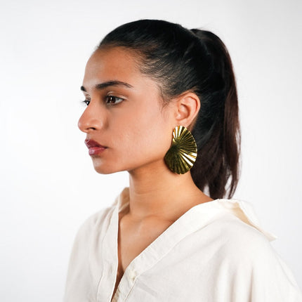 Golden Tide Statement Earrings - HASHTACK