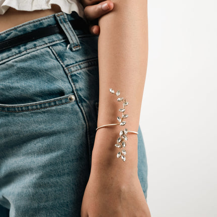 Leaf Whisper Crystal Bracelet - HASHTACK
