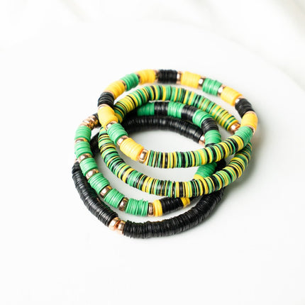 Lime Pop Stackable Bracelet Set - HASHTACK