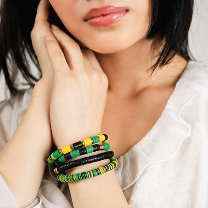 Lime Pop Stackable Bracelet Set - HASHTACK