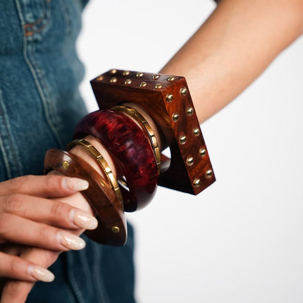 Mahogany Muse Bangle Stack - HASHTACK