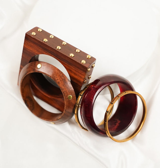 Mahogany Muse Bangle Stack - HASHTACK