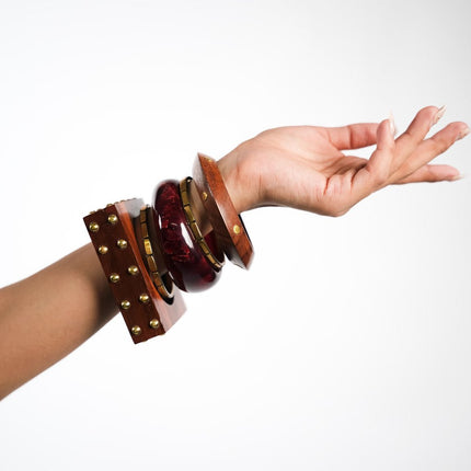 Mahogany Muse Bangle Stack - HASHTACK