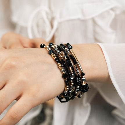 Midnight Luxe Stackable Bracelet Set - HASHTACK