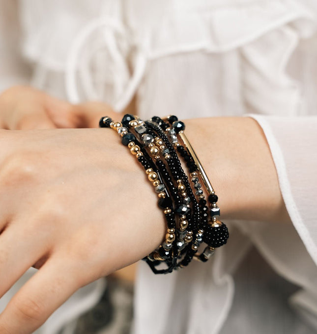 Midnight Luxe Stackable Bracelet Set - HASHTACK