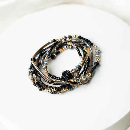 Midnight Luxe Stackable Bracelet Set - HASHTACK
