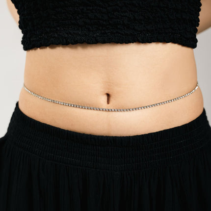 Minimal Crystal Stone Waist Chain - HASHTACK