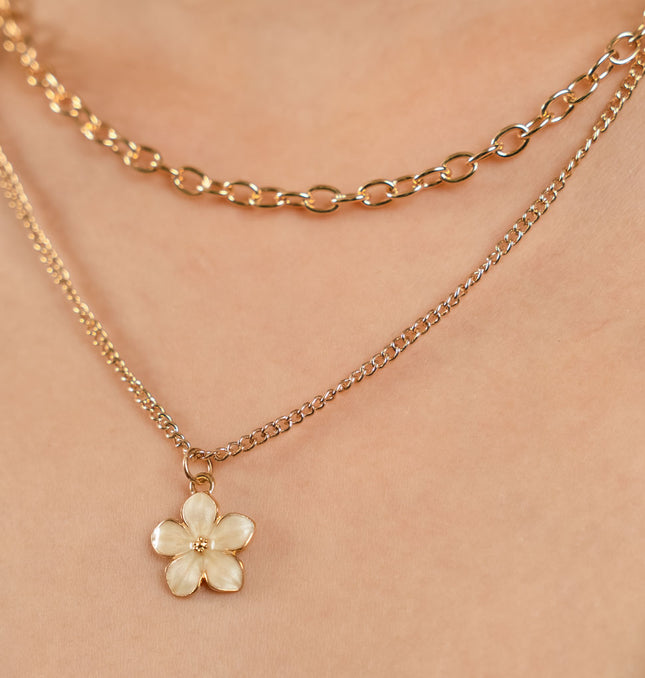 minimal-flower-layered-necklace_jpg - HASHTACK hashtack.in