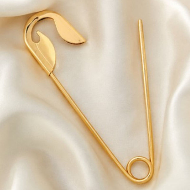 Gold Minimal Safety Pin Hair Stick