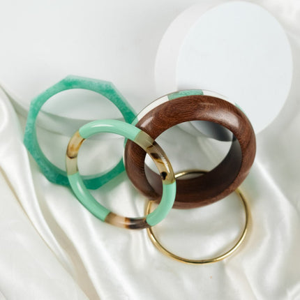 Mint Muse Wooden & Resin Bangles - HASHTACK