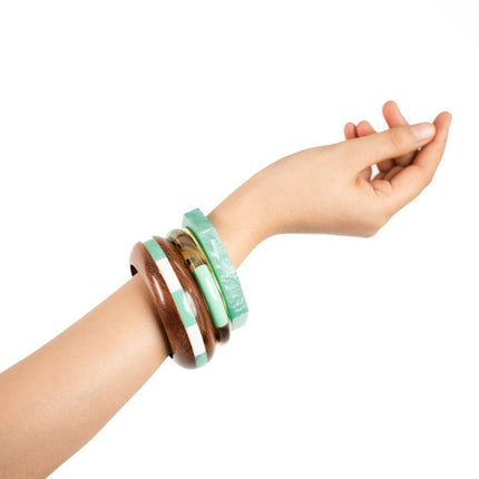 Mint Muse Wooden & Resin Bangles - HASHTACK