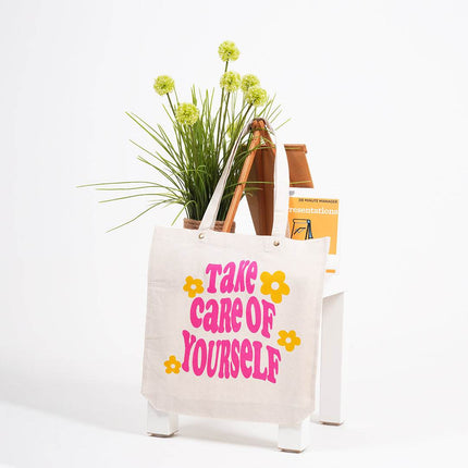 Take Care Of Yourself Canvas Tote Bag - HASHTACK