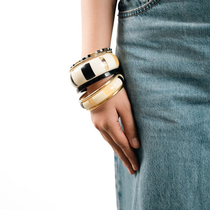 Monochrome Muse Resin Bangles - HASHTACK