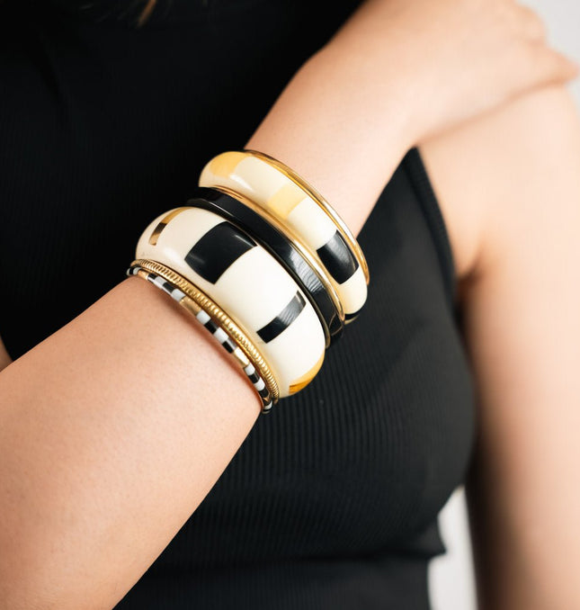 Monochrome Muse Resin Bangles - HASHTACK