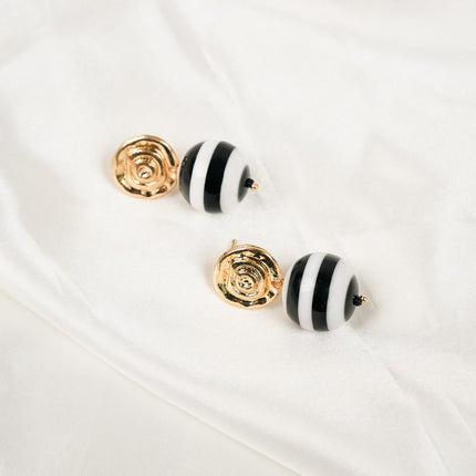 Monochrome Muse Statement Drop Earrings - HASHTACK