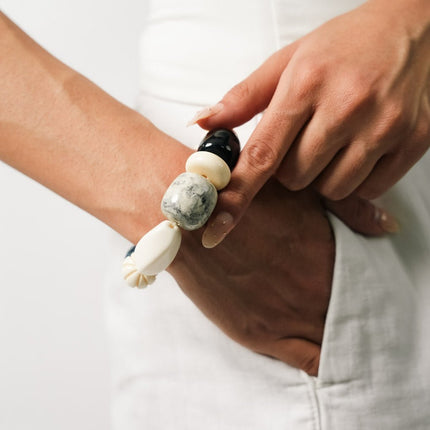 Monochrome Statement Bracelet - HASHTACK