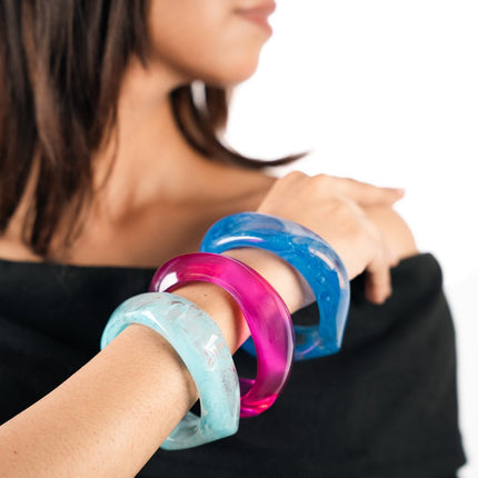 Neon Splash Chunky Bangles - HASHTACK