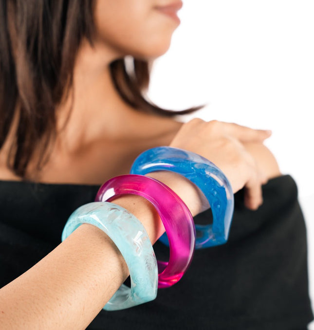 Neon Splash Chunky Bangles - HASHTACK