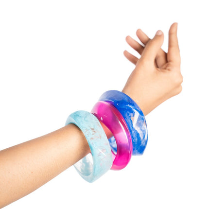 Neon Splash Chunky Bangles - HASHTACK