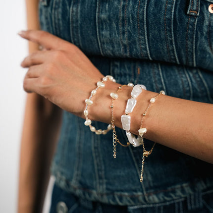 Pearl Cascade Bracelet Set - HASHTACK