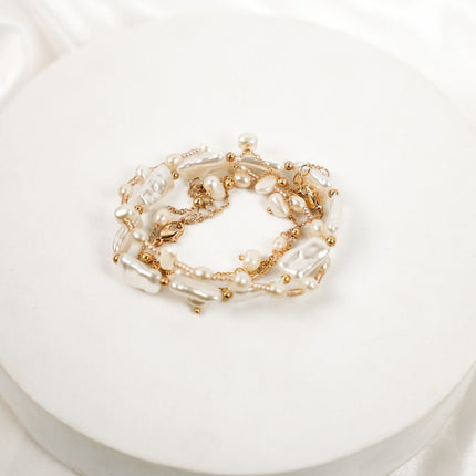 Pearl Cascade Bracelet Set - HASHTACK