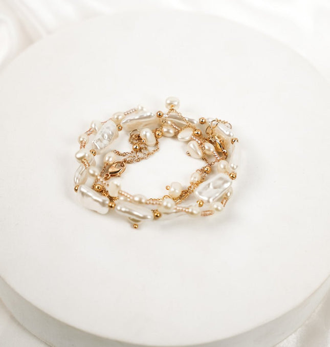 Pearl Cascade Bracelet Set - HASHTACK