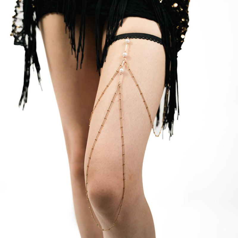 Pearl Drop Thigh Chain