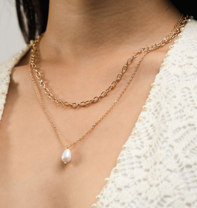 pearl-layered-necklace-gold-chain_jpg - HASHTACK hashtack.in