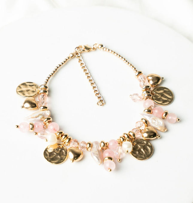 Pink Charm Anklet Bracelet - HASHTACK