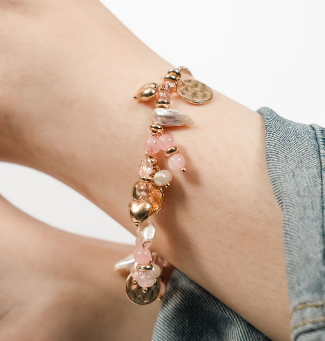 Pink Charm Anklet Bracelet - HASHTACK