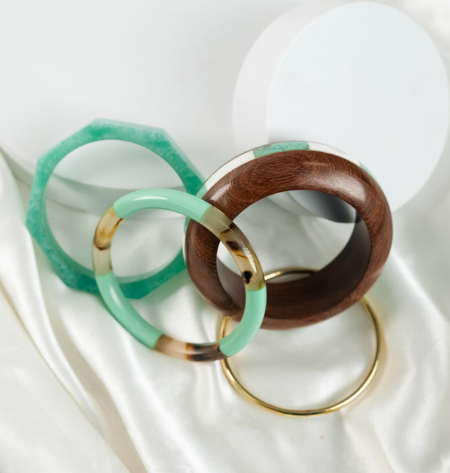 Mint Muse Wooden & Resin Bangles