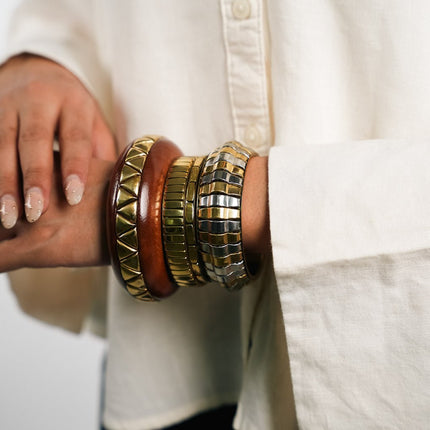 Rustic Heritage Wooden Bangle Stack - HASHTACK