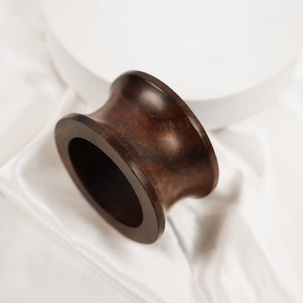 Rustic Noir Wooden Statement Bangle - HASHTACK