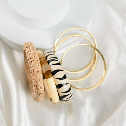 Safari Chic Resin Bangles - HASHTACK