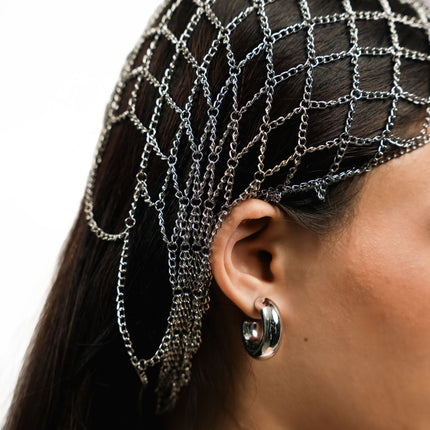 Silver Chain Net Headpiece - HASHTACK
