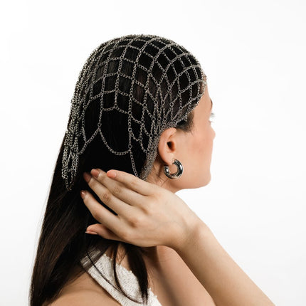 Silver Chain Net Headpiece - HASHTACK