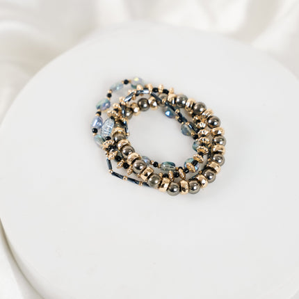 Smoky Gold Stackable Bracelet - HASHTACK
