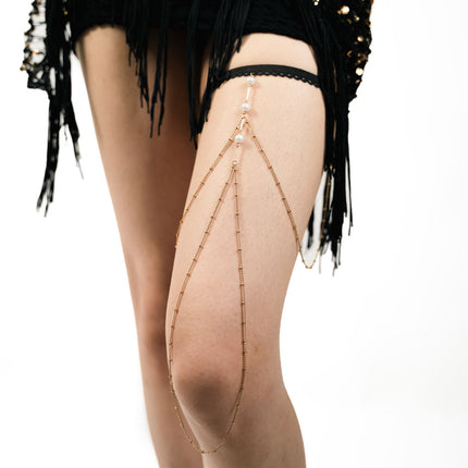 Pearl Drop Thigh Chain