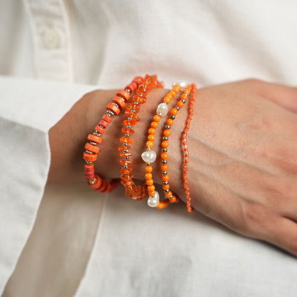 Sunset Pearl Stackable Bracelet Set - HASHTACK