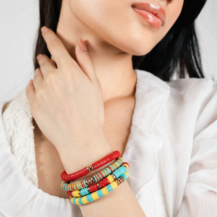 Sunset Pop Stackable Bracelet Set - HASHTACK