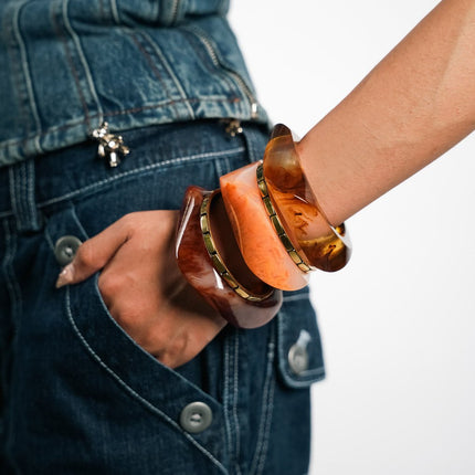 Sunset Resin Bangle Stack - HASHTACK