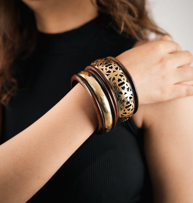 Terra Wooden Bangles - HASHTACK