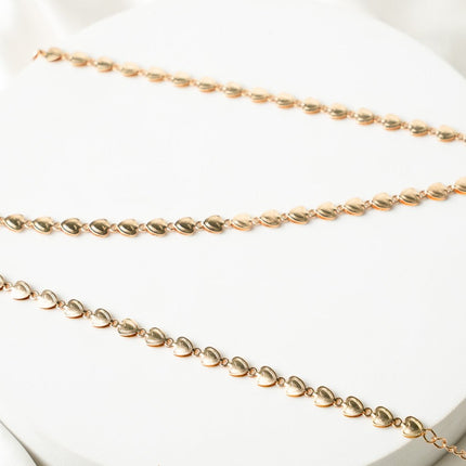 Tiny Heart Gold Waist Chain - HASHTACK