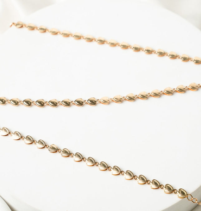 Tiny Heart Gold Waist Chain - HASHTACK