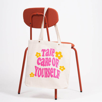 Take Care Of Yourself Canvas Tote Bag - HASHTACK