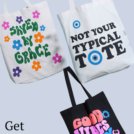 Saved By Grace Canvas Tote Bag - HASHTACK